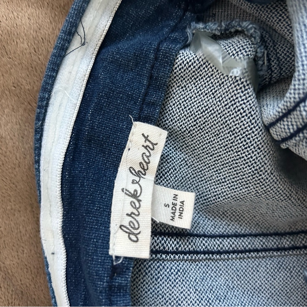 Two toned denim halter mini dress